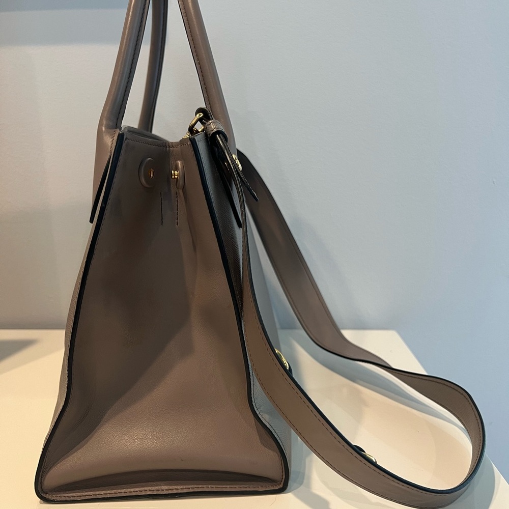 Authentic Prada Milano Taupe Leather Tote Bag - Picture 5 of 17